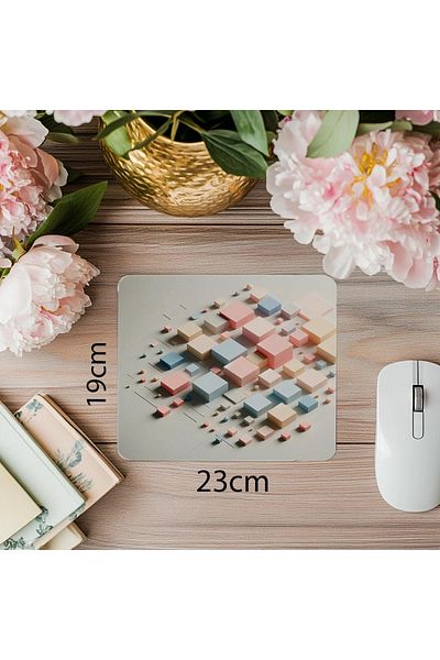 Luluyen Simple and Cool Square Array Mouse Pad - 19X23 cm 2 mm Rectangle Imported Printed Mouse Pad