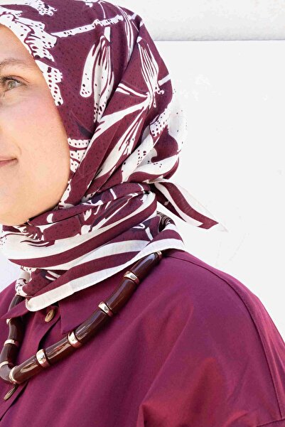 ALLDAY Μπορντό-Μπαρόκ Φουλάρι