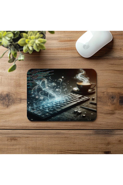 Luluyen Холографска подложка за мишка с клавиатура и кодови клавиши - 19x23 см 2 мм правоъгълна вносна подложка за мишка с печат