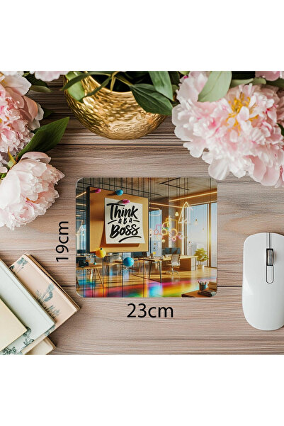 Luluyen Φωτεινό νέον σχέδιο – Boss Mode Mouse Pad - 19x23 cm 2 mm Ορθογώνιο Ε...
