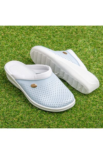 Tellus Leather medical clogs “Tellus” 51-08/06 Blue - 36