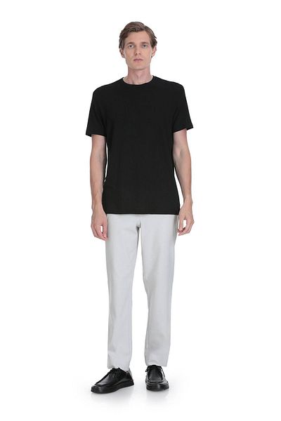 Hatemoğlu Black Regular Fit Crew Neck T-Shirt