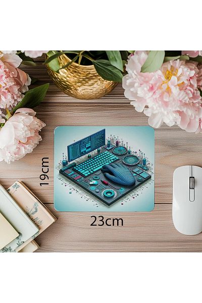 Luluyen Old Pc Mousepad with Blinking Lights - 19X23 cm 2 mm Rectangle Imported Printed Mouse Pad