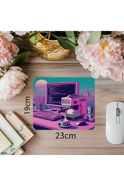 Luluyen Mousepad cu proiecție Go Branch – Față Espresso - 19x23 cm 2 mm Mouse Pad dreptunghiular imprimat importat