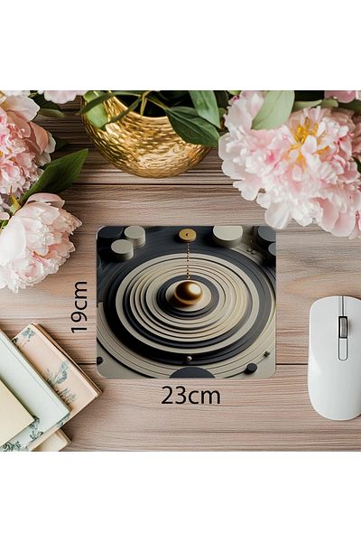 Luluyen Geometric Cooler Themed Mousepad - 19X23 cm 2 mm Rectangle Imported Printed Mouse Pad