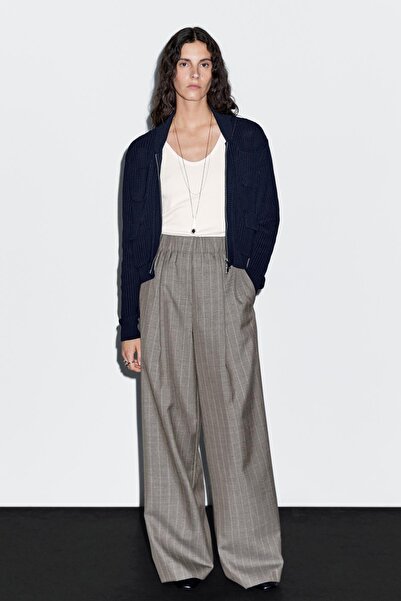 Massimo Dutti %100 yün ince çizgili pantolon