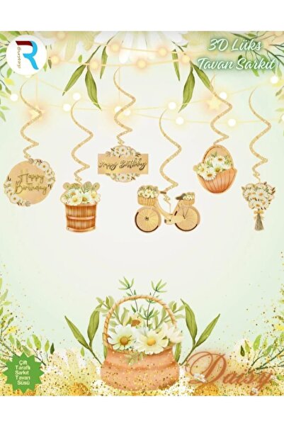 Bkmc مصباح سقف فاخر على شكل زهرة الأقحوان - زينة مصباح سقف فاخر ثلاثي الأبعاد...