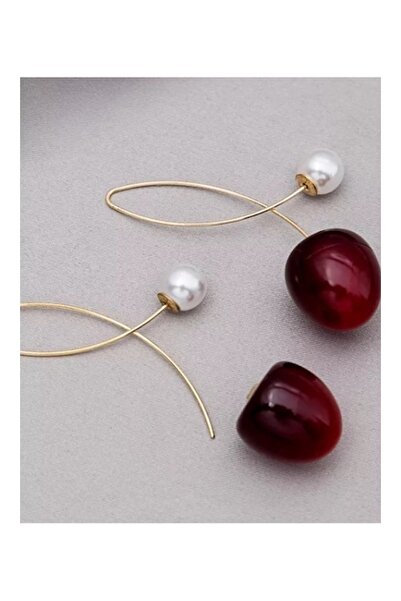 Inovius - Summer Earrings with Cherry and Pearl Design
