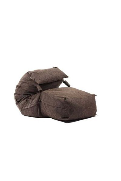 Pufrelax Fotoliu Yoga XL si Perna, Material Textil - Mocha Latte