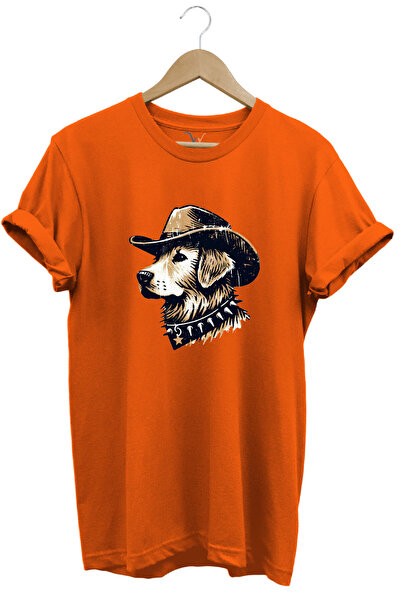 WİDİ Унисекс тениска с винтидж принт с принт на ловно куче, златен ретривър и...