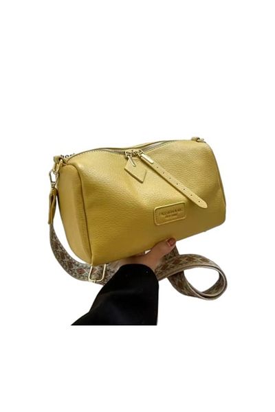 Rup Art Ladies Crossbody Handbag with Wide Shoulder Strap Elegant PU Leather Design Purse for Wo