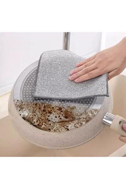 Blue Coral AE 10-Pack Magic Dishcloth Silver Wire Cleaning Cloths Kitchen Dish Pot Washing Reusable Cloth Towels D
