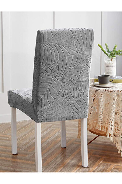 uzhanem yaprak desen sandalye kılıfı lastikli sandalye örtüsü 1adet