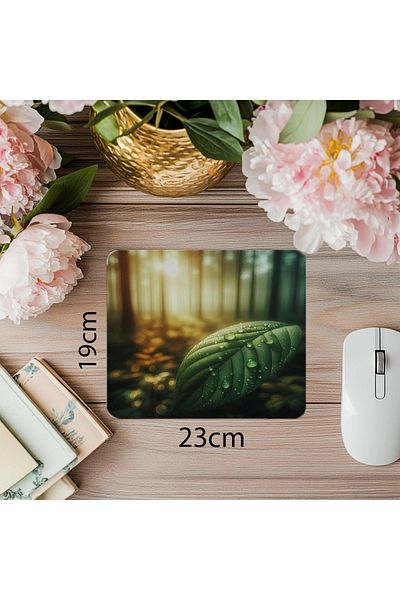 Luluyen Mouse Pad cu fundal de pădure aproape natură - 19x23cm 2mm dreptunghiular importat imprimat mouse pad