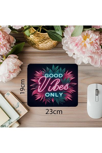 Luluyen Mousepad with Colorful Leaves Background - 19X23 cm 2 mm Rectangle Imported Printed Mouse Pad