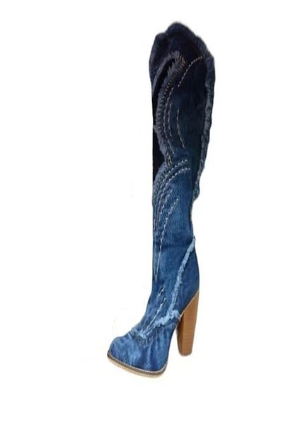 blue moon - Denim Boots Jurdan, Blue, Size 39