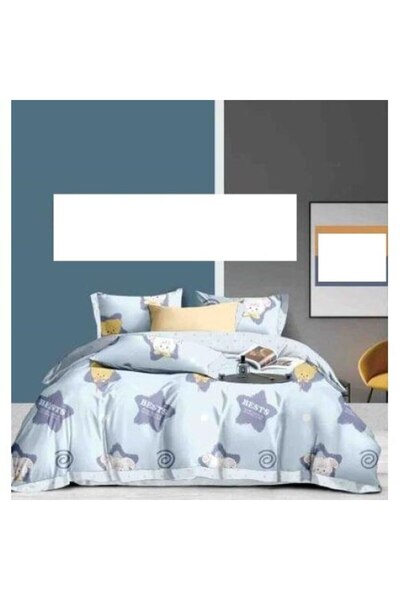 JOJO HOME Lenjerie de Pat Bumbac Finet, 1 Persoana, 4 Piese JO403