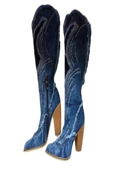 blue moon - Denim Boots Jurdan, Blue, Size 37