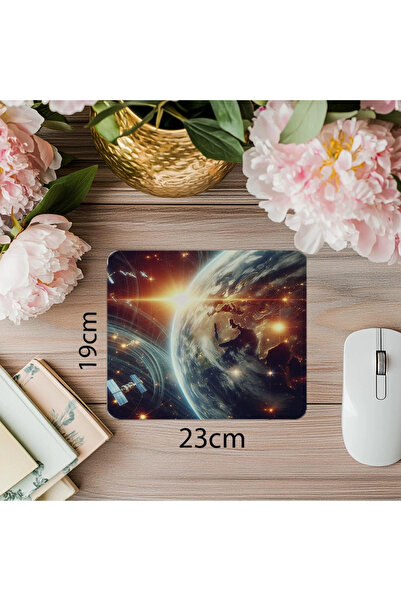 Luluyen Mousepad 3D Earth Surface cu atmosferă strălucitoare - 19x23 cm 2 mm ...