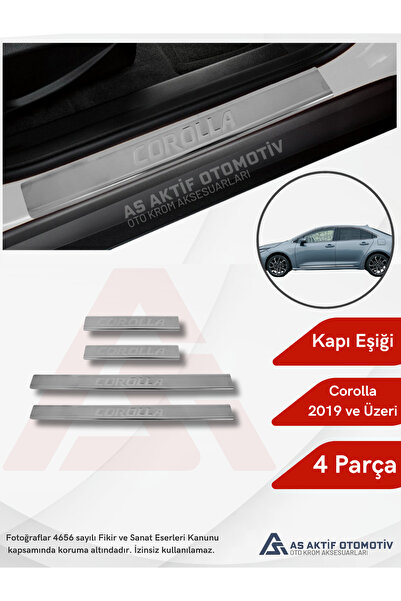 as aktif otomotiv oto krom aksesuarları Toyota Corolla SD Kapı Eşiği 4 Parça ...
