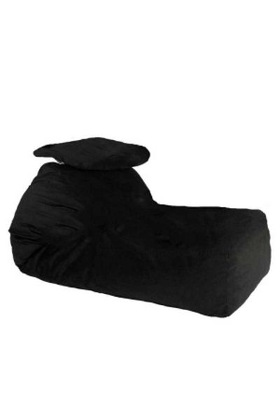 Pufrelax Fotoliu Yoga XL si Perna, Material Textil - Black Velvet