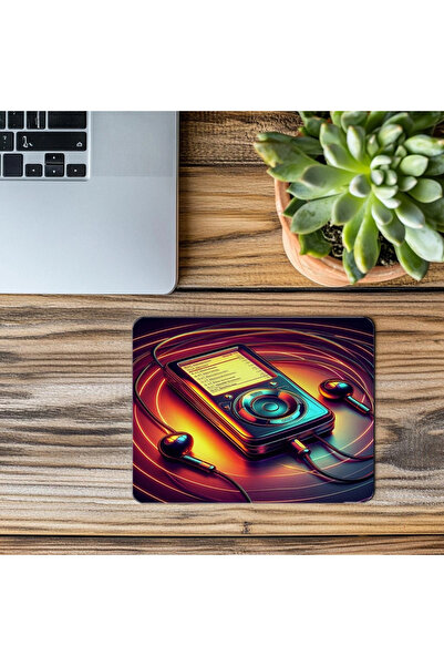 Luluyen تصميم لوحة ماوس مشغل الموسيقى مع شاشة نيون - لوحة ماوس مطبوعة مستطيلة مستوردة مقاس 19 × 23 سم 2 مم