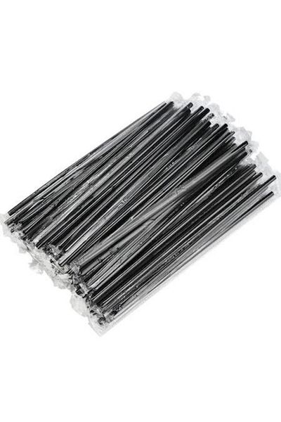 SELANİKLİ Black Flat (Without Blind) Frozen Pipet with Gelatin Cage 50 Pcs 23.5 cm Length 7 mm Diameter Dolphin