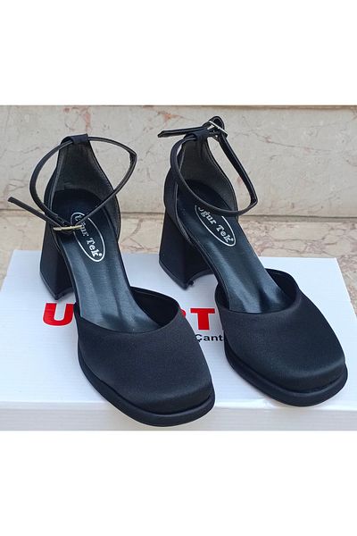 uğurtek Platform Sole Thick Heel Classic Women's Shoes