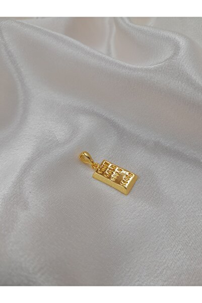 IŞILDAGOLD 22 Ayar Altın Kaplama Külçe Kolye Ucu (Zincirsiz)