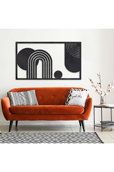 4gdran منحوتة اكريلك اسود مودرن بنقشة الفن التجريدي والهندسي