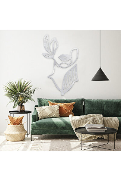 Marktna لوحة اكريلك فضي بنقشة فتاة