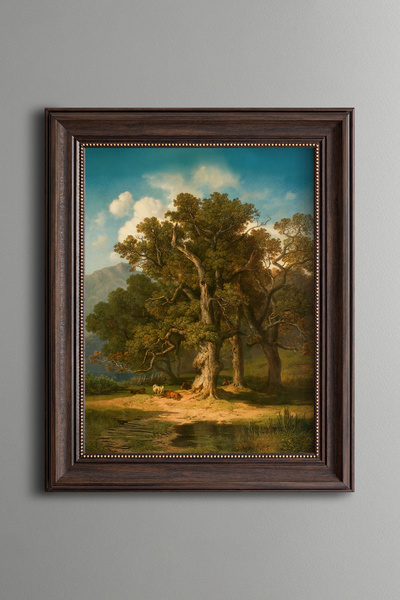 epiqart Peisaj de pădure - Cadru cu model vintage