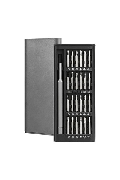 COMBAT 24 Parça Saatçi Pc telefon Gözlük Mıknatıslı Tornavida Seti Özel Kutulu Aliminyum Sap