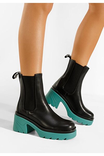 B T Shoes Ghete negre pentru femei Kaylin V3