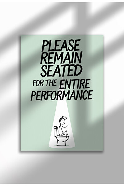 21mxm Imprimeu amuzant cu semn de baie – Poster umoristic cu toaletă, artă mu...