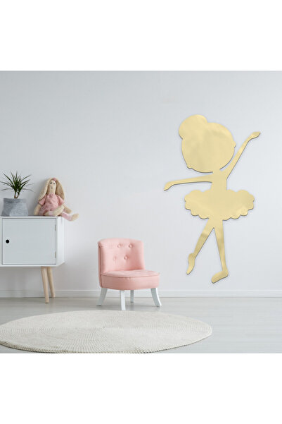 Marktna لوحة اكريلك ذهبي مودرن بنقشة راقصة باليه