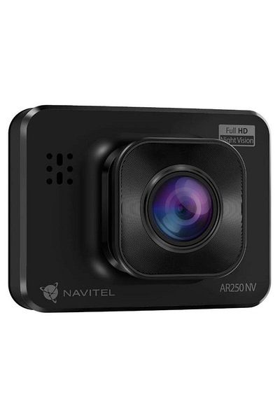 Navitel Cameră video cu vedere nocturnă automată AR250, Full HD, ecran de 2,0", 140°, senzor G, pornire automată (negru)