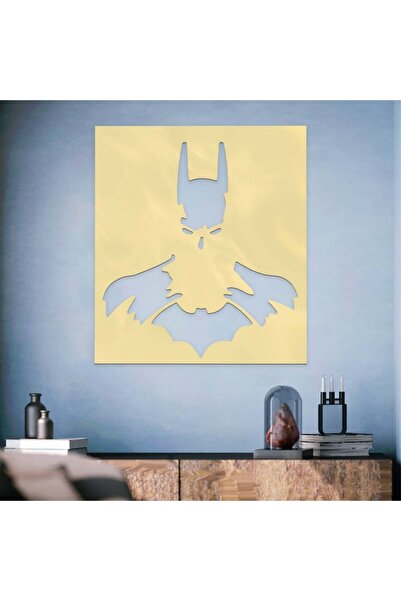 4gdran منحوتة اكريلك ذهبي بنقشة باتمان