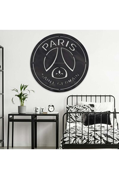 Marktna لوحة اكريلك اسود مودرن بنقشة شعار باريس سان جرمان