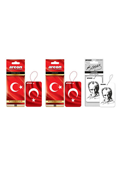 Genel Markalar Areon Atatürk(PARADISE) & Türk Bayrağı(COCONUT) & Türk Bayrağı...