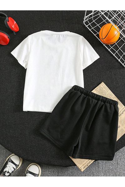 Let's Wear Комплект тениски и шорти за момчета с горна и долна част за баскетбол Premium