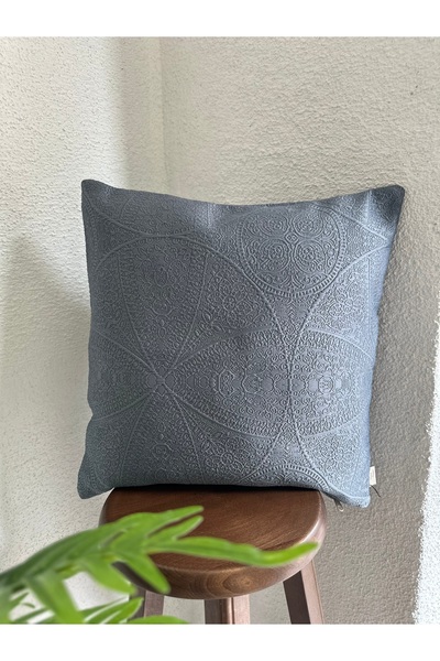 Decamor home Husă de pernă în relief cu model matlasat albastru indigo 1 buc