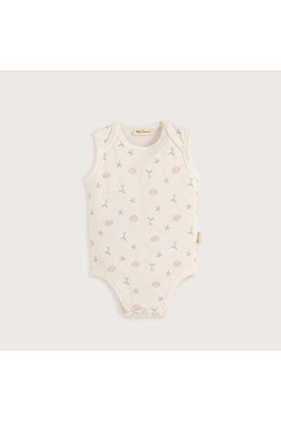 Chakra Magıc Sea 3'Lü Kolsuz Body Set Ekru/Lila