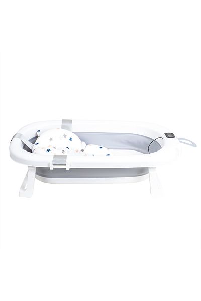 Z-Tools Foldable baby bathtub, with thermostat and cushion, gray / ZTS9155