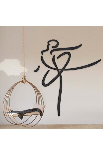 Marktna لوحة اكريلك اسود مودرن بنقشة امرأة رقص