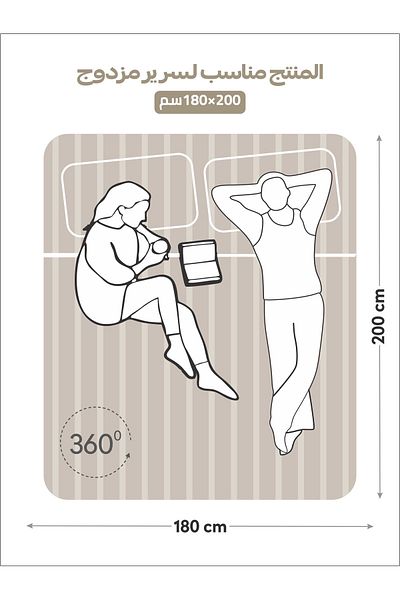 Donetella Striped Fitted Sheet Set 180x200 cm King – 1 Fitted Sheet + 2 Pillowcases, 35cm Deep