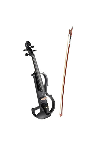 Depox Tiché elektrické housle 4/4, masivní černé dřevo