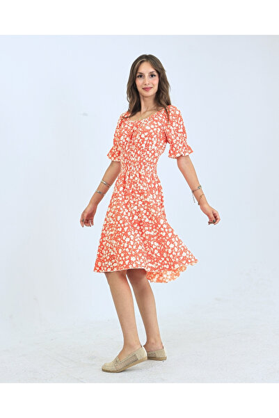 fh fashionhere Γυναικείο φόρεμα Gipeli με μπαλόνι μανίκι τετράγωνο γιακά πορτ...