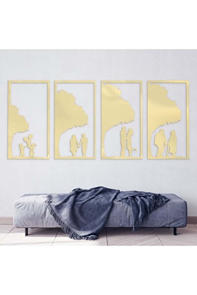 Marktna لوحة اكريلك ذهبي بنقشة حب