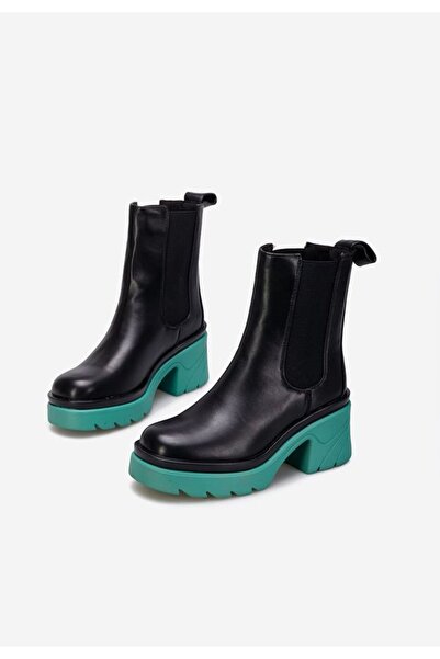 B T Shoes Ghete negre pentru femei Kaylin V3